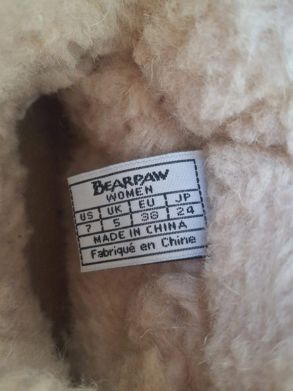 Bear Paw Women's Winter Boots, Iced Coffee, Size 7 Wool blend Lining